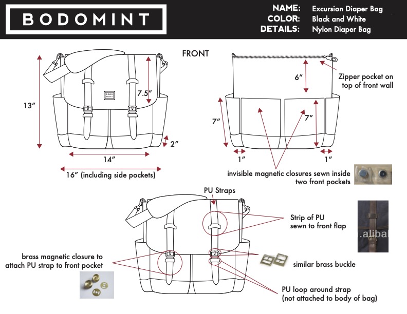 Tech Pack Spec Sheet Bodomint